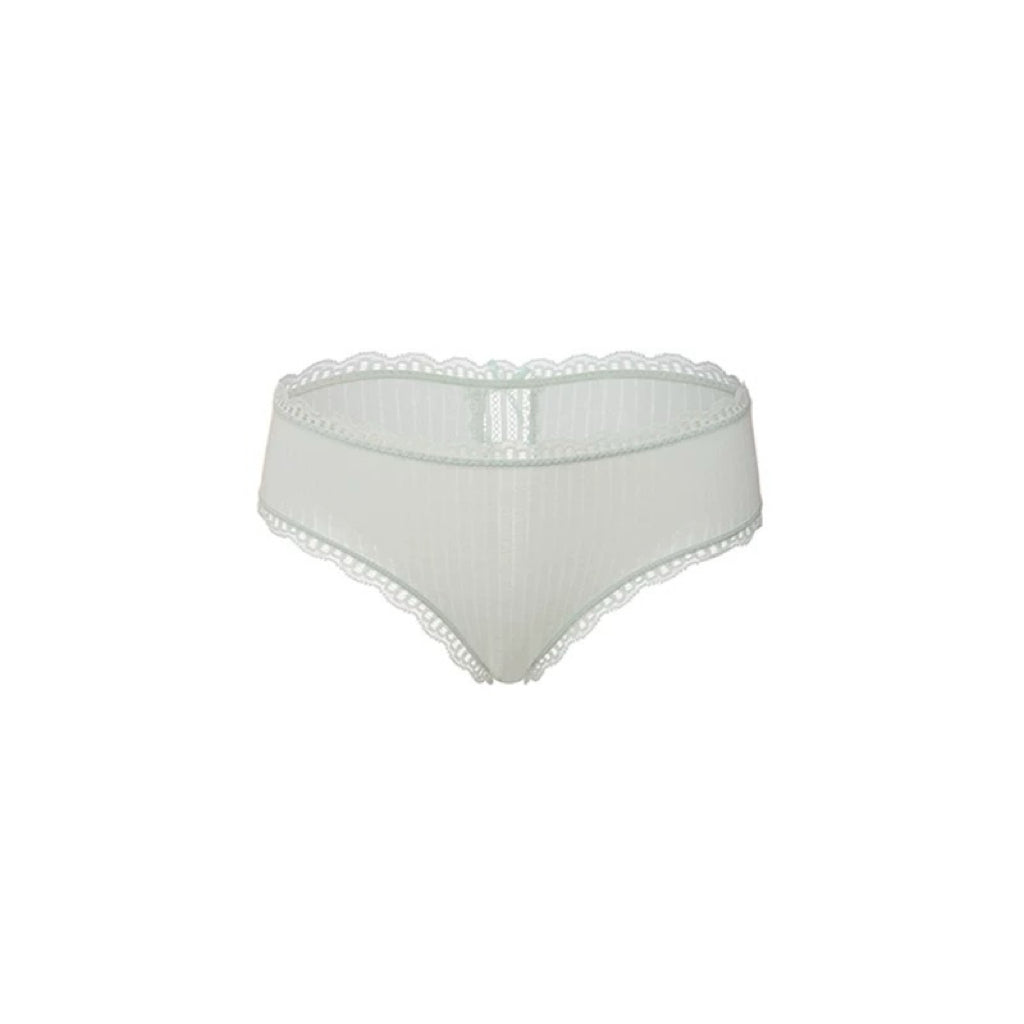 Bow Seamless Rib Cotton Lace-Trim Brief Panty