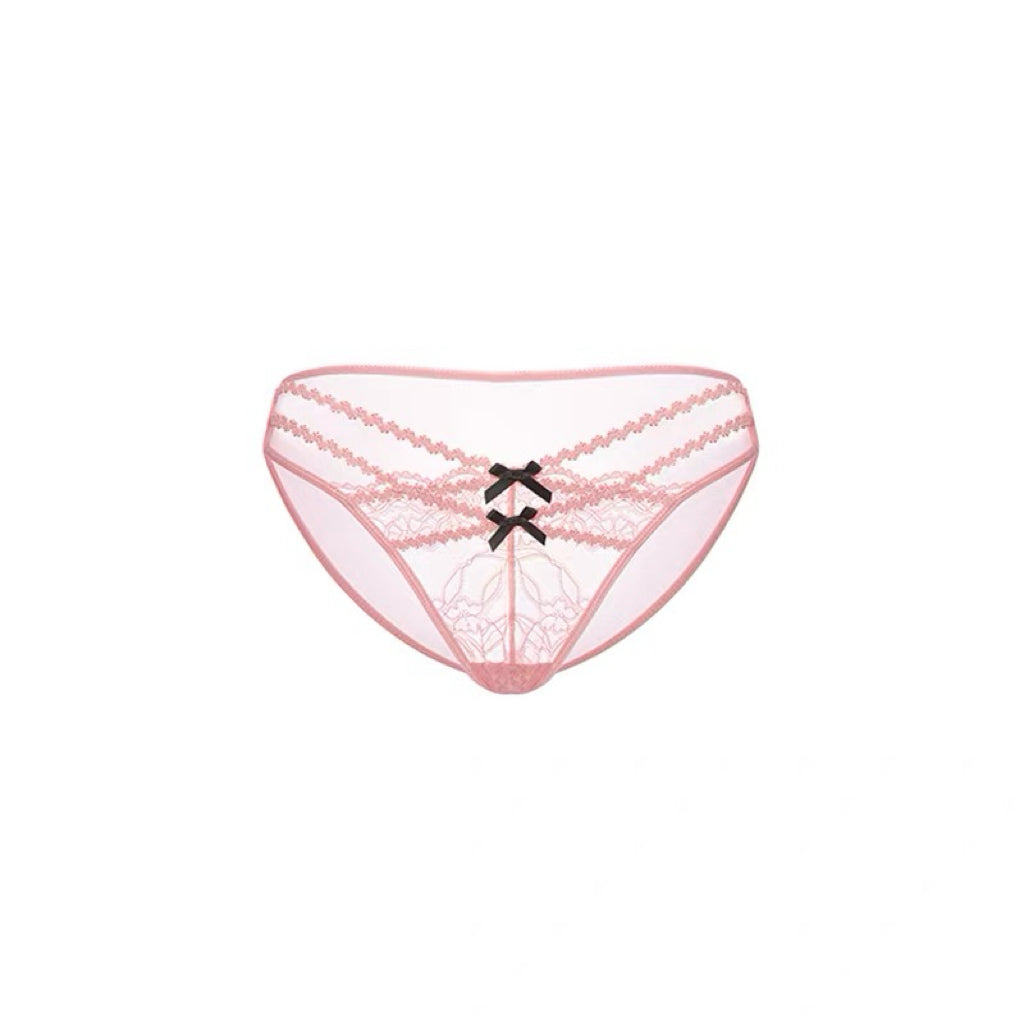 Sexy Cross Bow Lace String Bikini Brief Panty