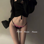 Silky Touch Lace-Trim String Bikini Brief Panty