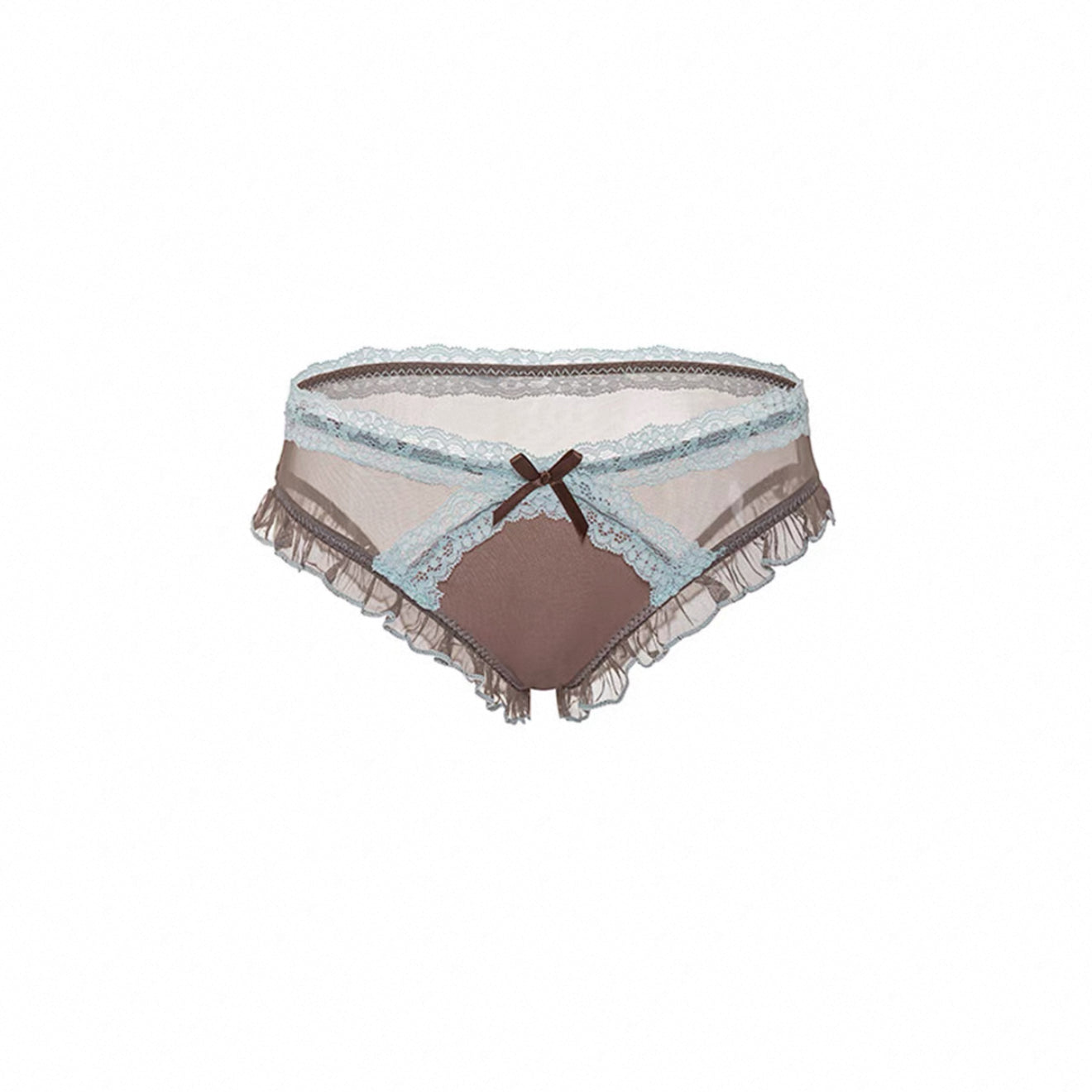 Bow Lace-Trim Brief Panty