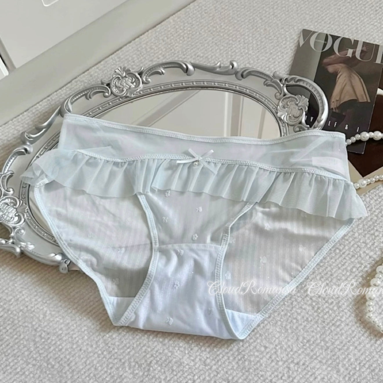 Lace Mesh Full Brief – Ruffle Edge Panty