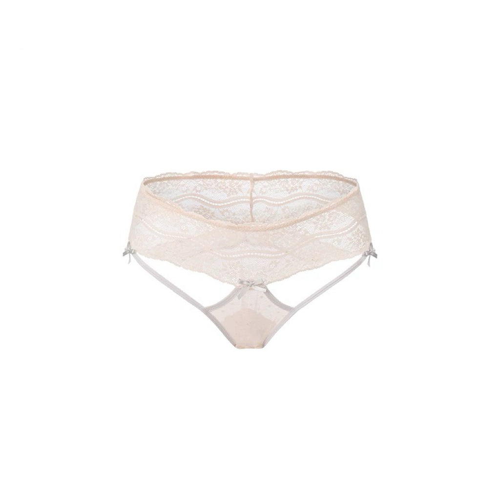 Sexy French Lace High-Waist Bow Brief Panty