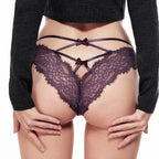 Sexy Lace Cross Bow Mesh Brief Panty