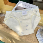 Cute Cotton Bear Floral Full Brief Panty