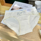 Cute Cotton Bear Floral Full Brief Panty