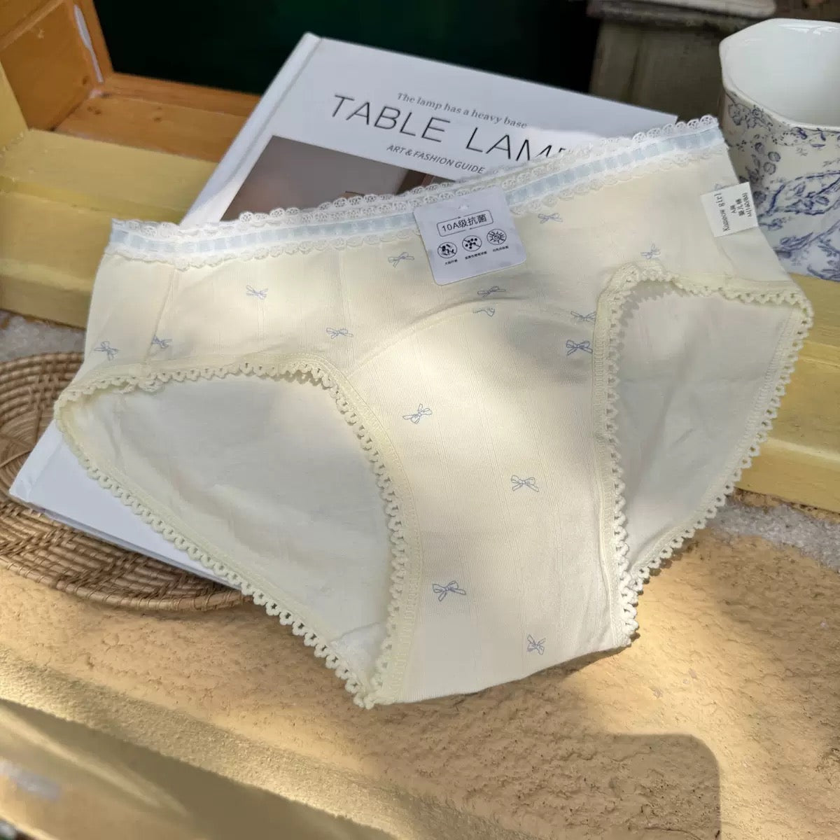 Cute Cotton Bear Floral Full Brief Panty